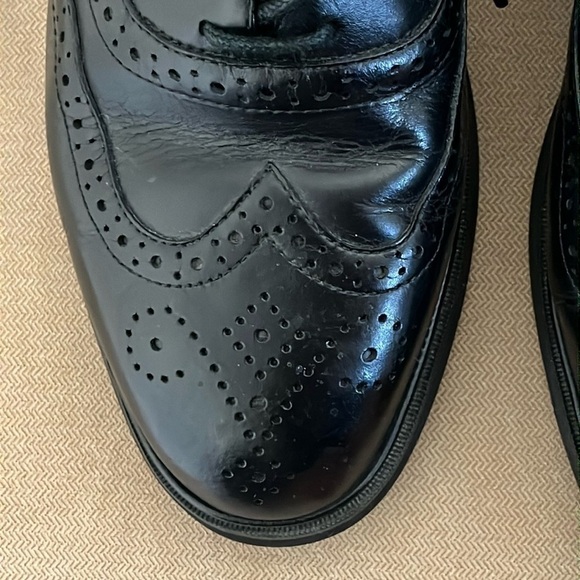 Florsheim Comfort Tech Men's 9 D Dress Shoes Bristow Wing Tip Black Oxfords - Picture 4 of 15